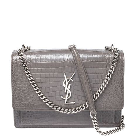 ysl sunset bags|ysl sunset bag croc grey.